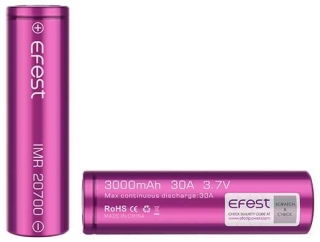 Baterie Efest typ 20700 3000mAh 30A