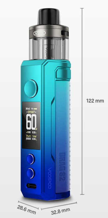 Grip VOOPOO Drag S2 Mod Pod 60W 2500mAh Marsala