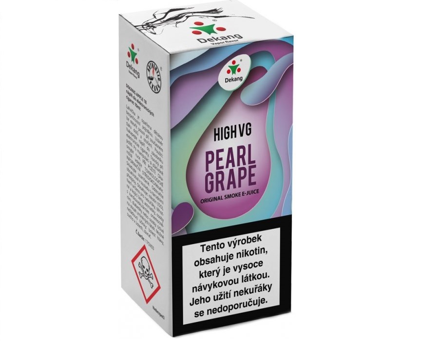 Liquid Dekang High VG Pearl Grape 10ml - 3mg (Hrozny s mátou)