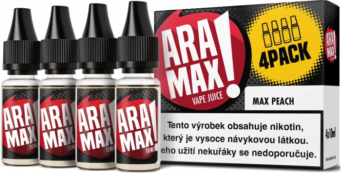 Liquid ARAMAX 4Pack Max Peach 4x10ml-12mg