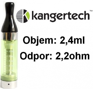 Clearomizer CC/T2 Kangertech 2,4ml 2.2ohm Green
